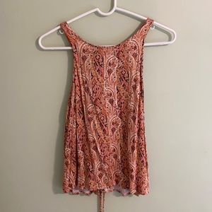 American Eagle Tank Top with Lace Up Back
